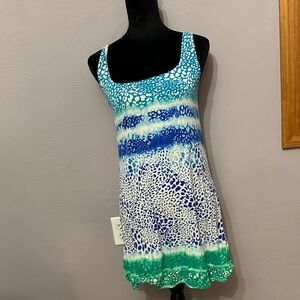 Blue and Green Animal Print Coverup